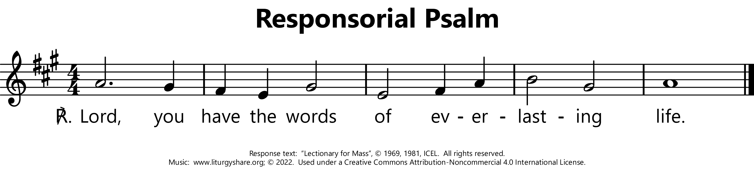 3rd Sunday of Lent: Responsorial Psalm, Year B